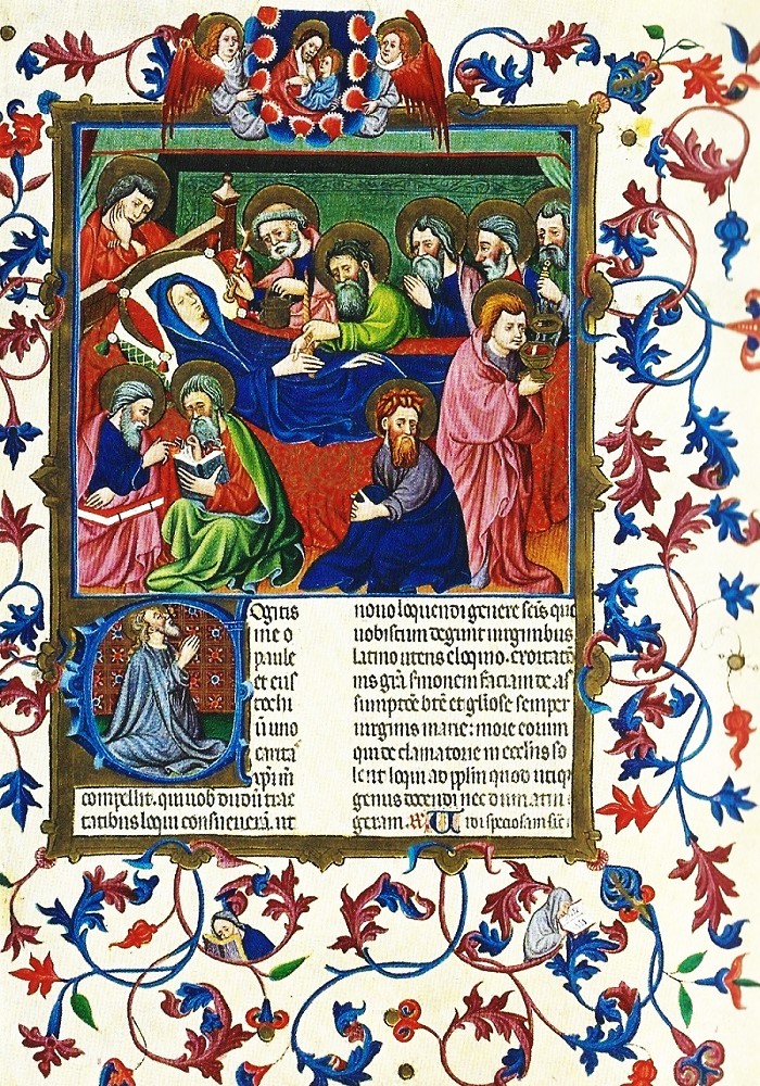 Dormition de la Vierge. Le Breviaire de Martin d'Aragon.