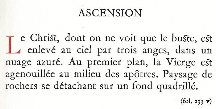 Ascension. Le Breviaire de Martin d'Aragon.