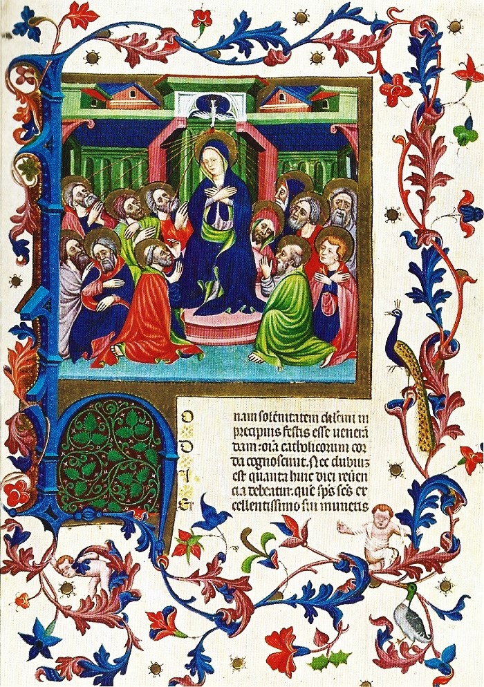 Pentecôte. Le Breviaire de Martin d'Aragon.