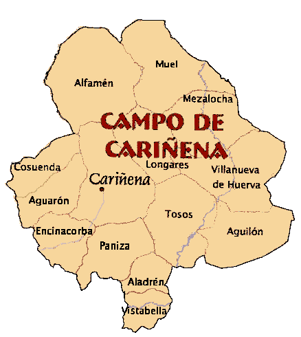 Carte Aladrén dans la region Campo Cariñena