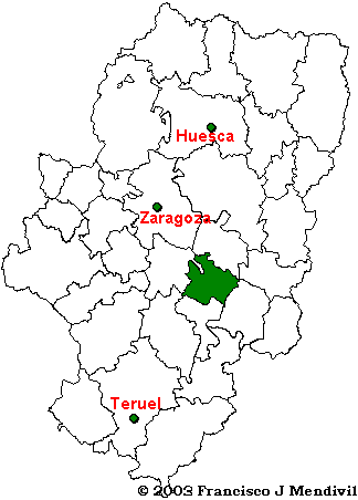 Région Comarca del Bajo Martín dans Aragón
