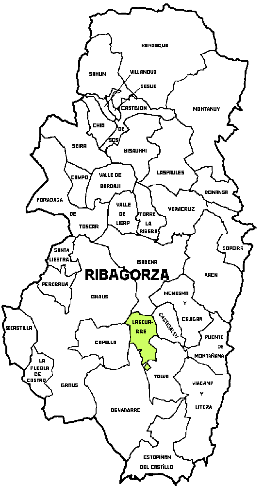 Municipalité Lascuarre dans la region Comarca Ribagorza