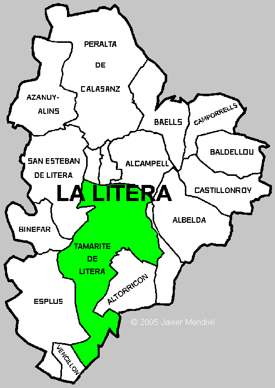 Municipalité Tamarite Litera dans la region La Litera Municipalité Tamarite Litera dans la region La Litera