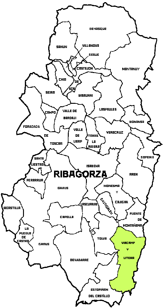 Municipalité Viacamp y Litera dans la région Comarca de Ribagorza