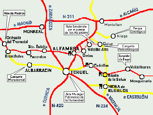 Carte Localisation Alcala de la Selva