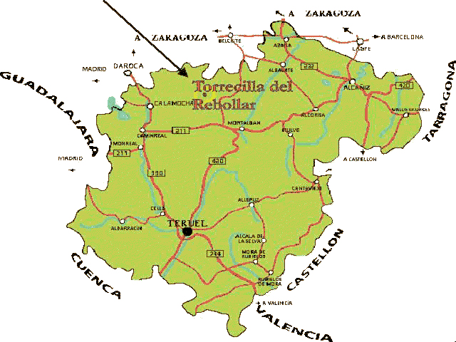 Carte situation Municipalité Torrecilla del Rebollar