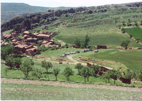 Vue sur les Pardos maintenant inhabitées