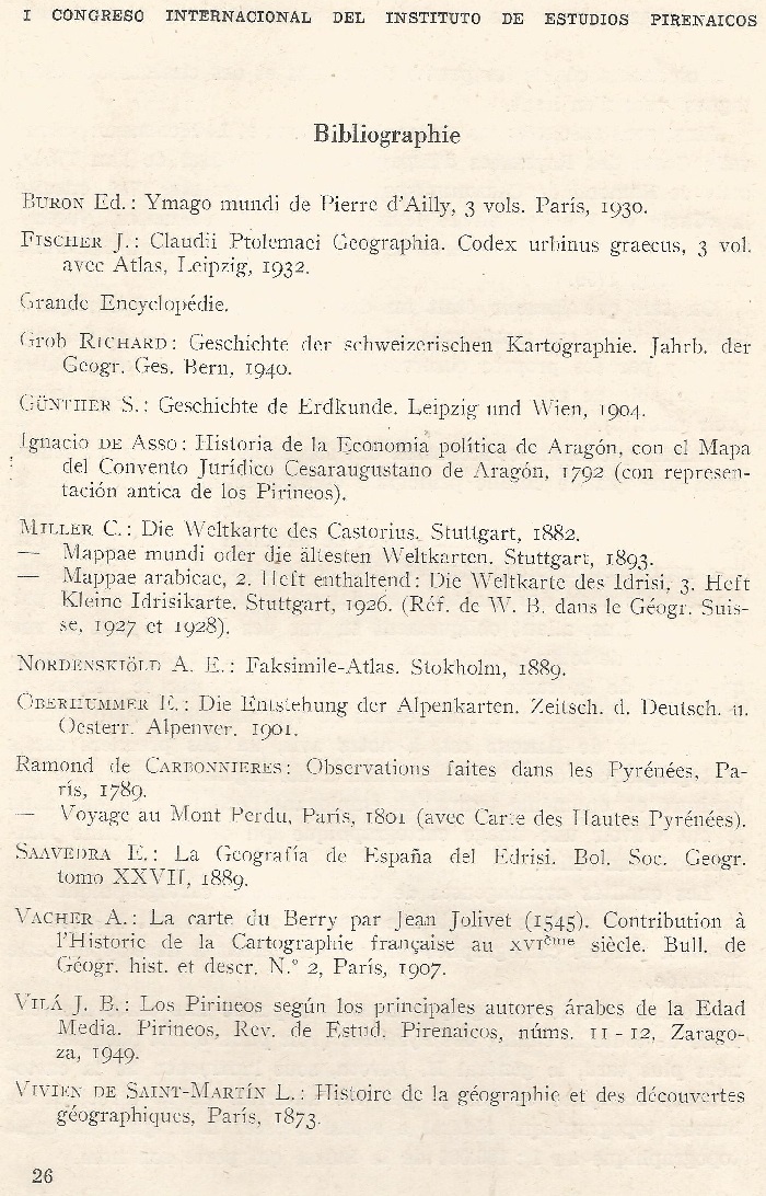 Les Pyrénées Dans l'Ancienne Cartographie selon la collection de Cartes de la Bibliothèque de la Ville de Berne (Suisse) 26
