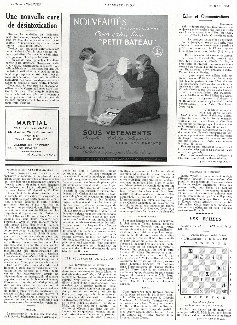L'Illustration 4856 - 28 mars 1936 pag. a2