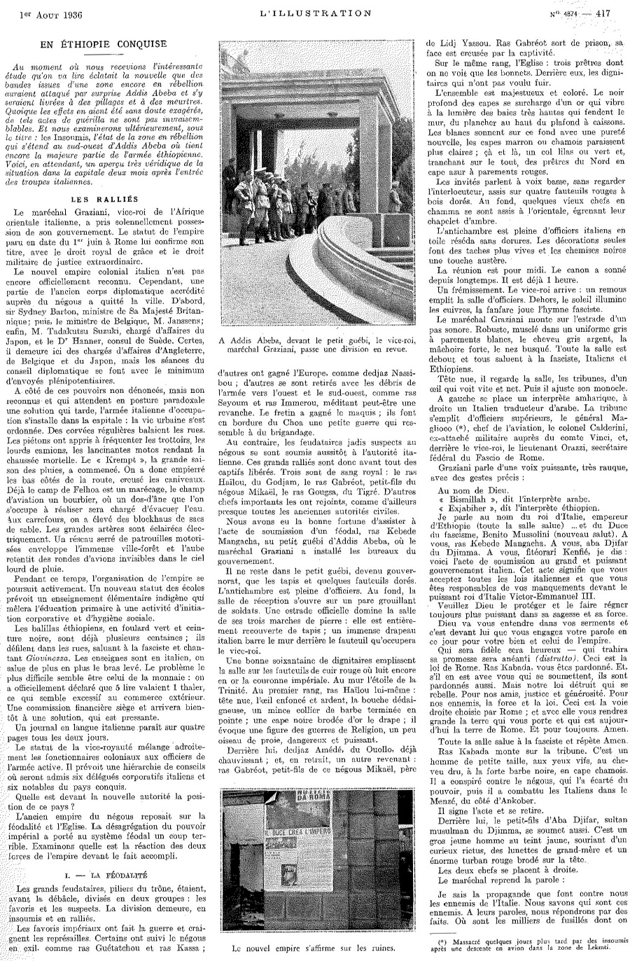 L'Illustration 4874 - 1 août 1936 pag. 417