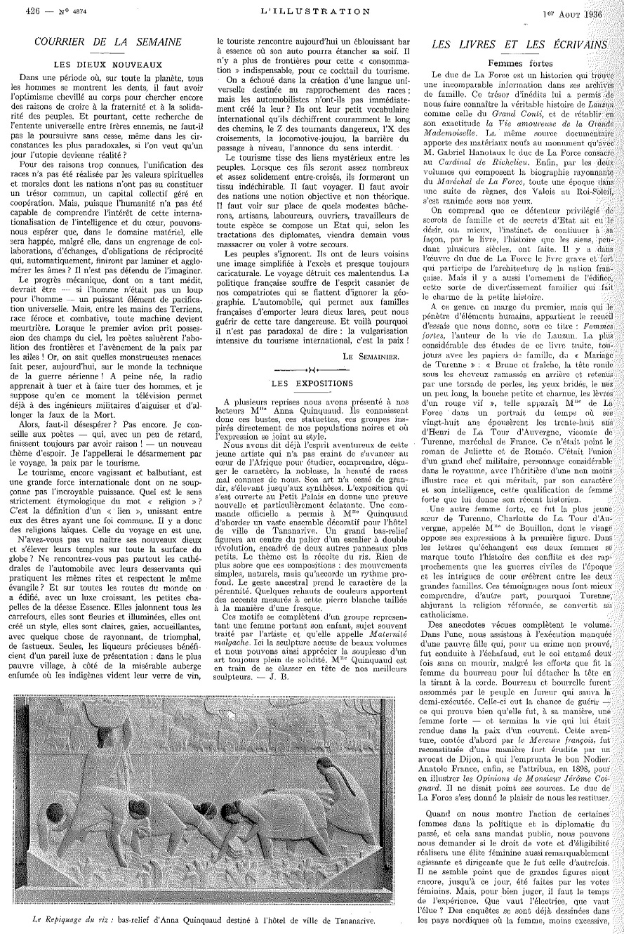 L'Illustration 4874 - 1 août 1936 pag. 426