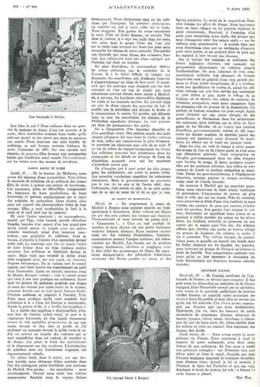 L'Illustration 4875 - 8 août 1936 pag. 434