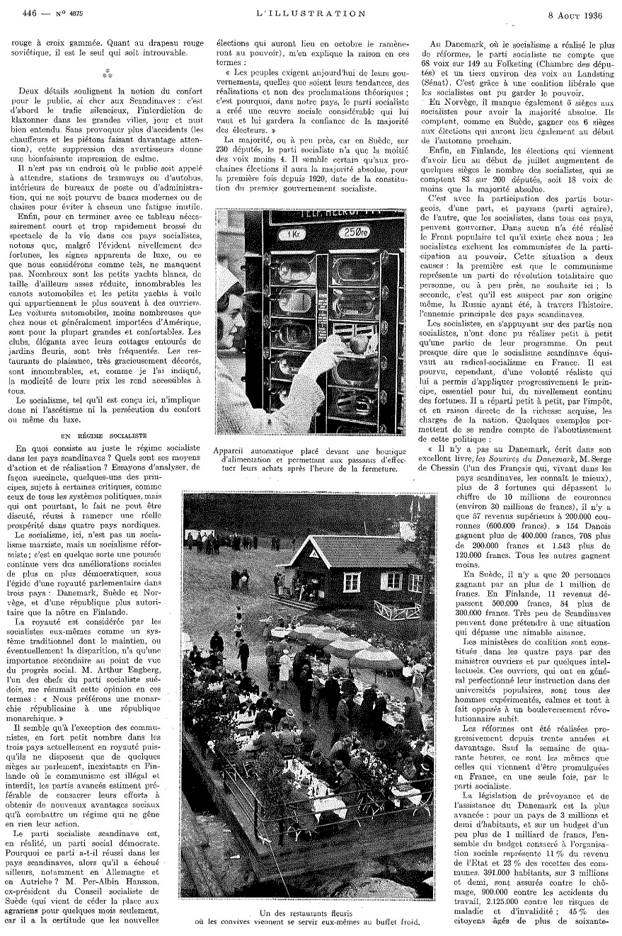 L'Illustration 4875 - 8 août 1936 pag. 446