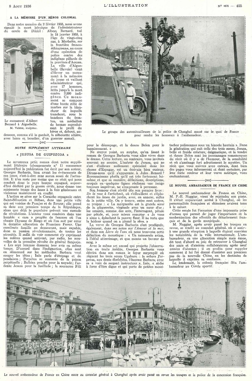 L'Illustration 4875 - 8 août 1936 pag. 455